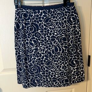 Boden Skirt- Navy and White